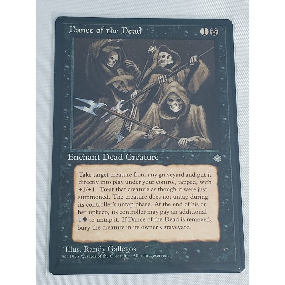 Dance of the Dead Ice Age 1995 MTG‎ Black Enchantment Reanimate Card Old Border